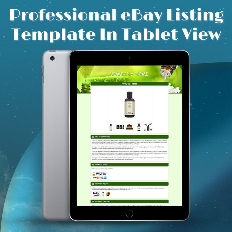 eBay Templates Mobile Responsive eBay Listing Auction Template for Medical gallery