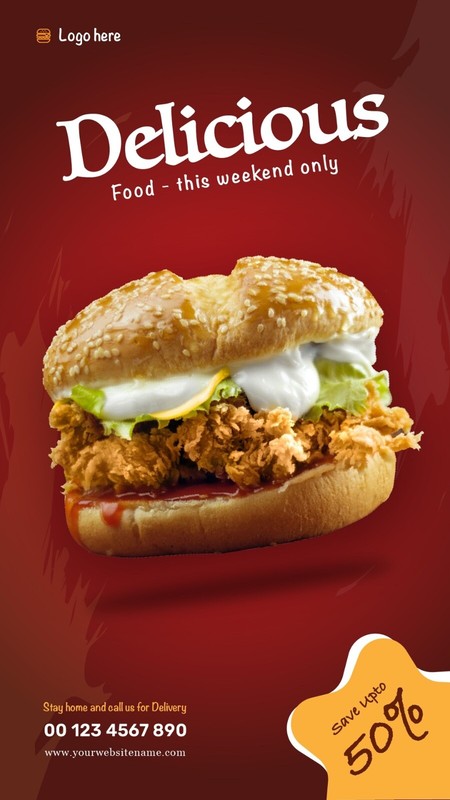 Delicious Food Social Media Marketing Templates gallery
