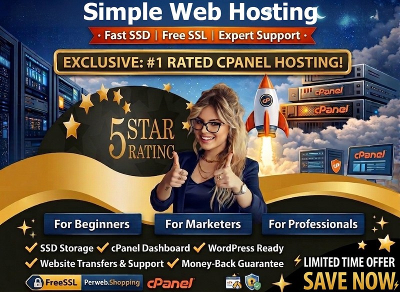 Simple Web Hosting – 🌐 Lightning-Fast Unlimited SSD, 24/7 Tech Help | $14.99/Yr gallery