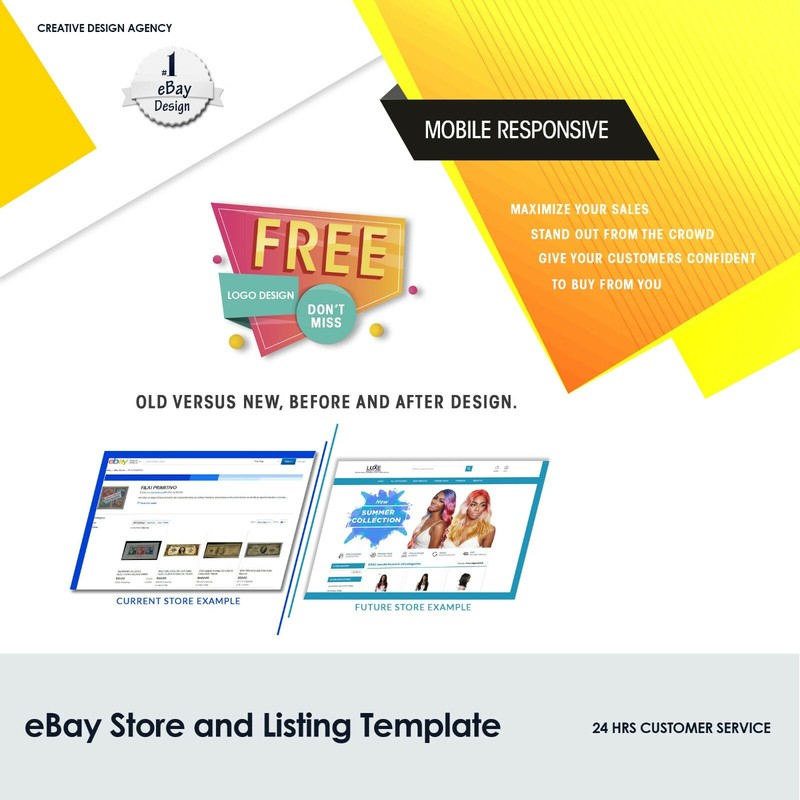 2020 ebay Store Design &Listing Template Responsive With FREE LOGO BANNER DESIGN