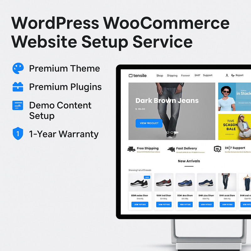 WooCommerce WordPress Website Design + Premium Theme & Plugins