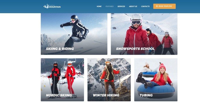 Beautiful Ski Resort & Snowboard School WP – Snow Mountain ⭐GPL⭐ gallery