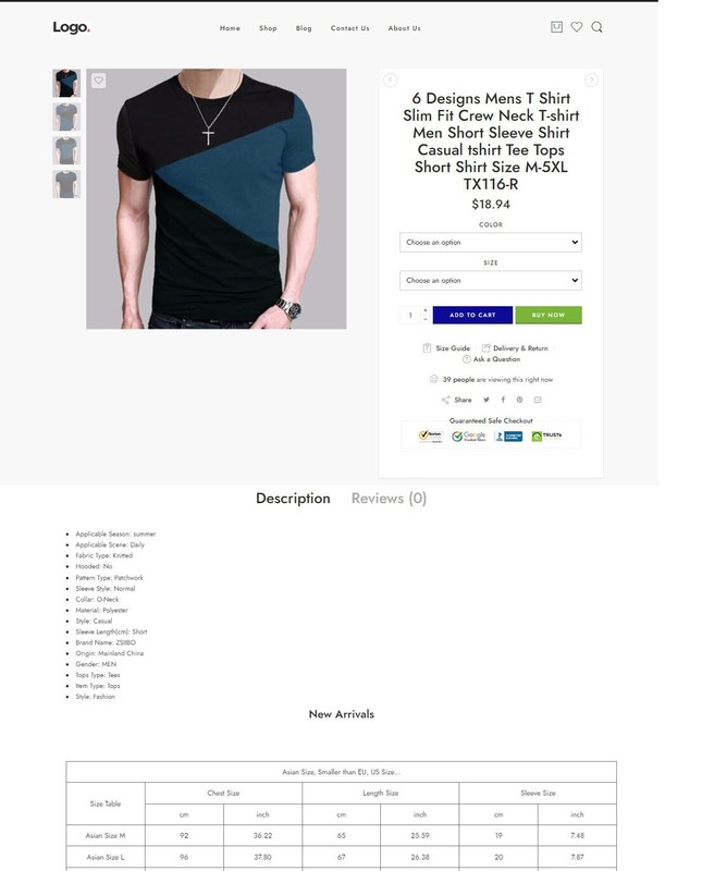 T-Shirts Store, Drop Shipping Ecommerce Website + Free Hosting gallery