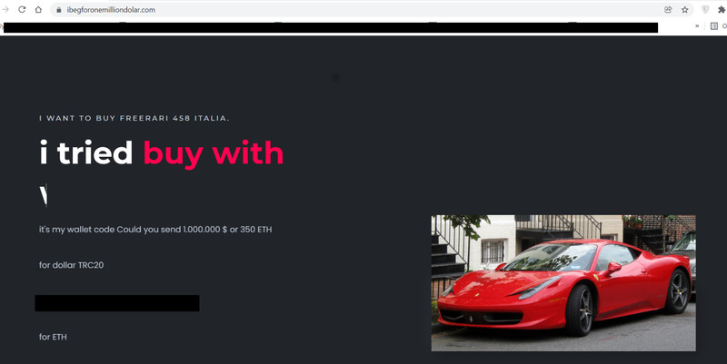 Website For The Beg 1 Million Dolar !