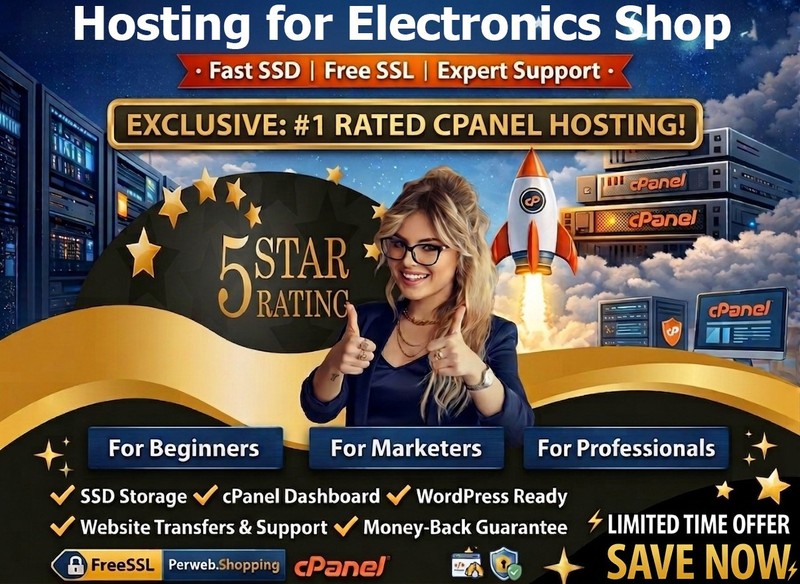 Hosting for Electronics Shop - ⚙️Unlimited SSD, Free SSL | Fast Load | $14.99/Yr gallery