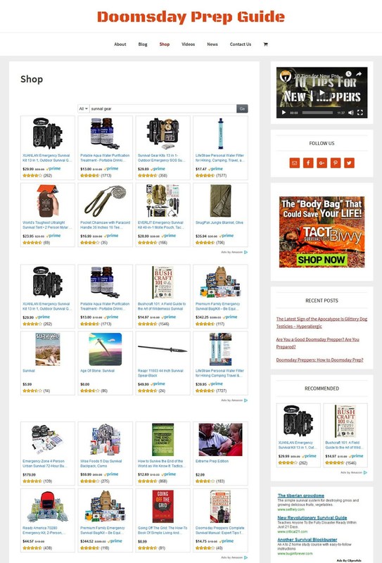 [NEW DESIGN] * DOOMSDAY PREP * store blog website business for sale AUTO CONTENT gallery