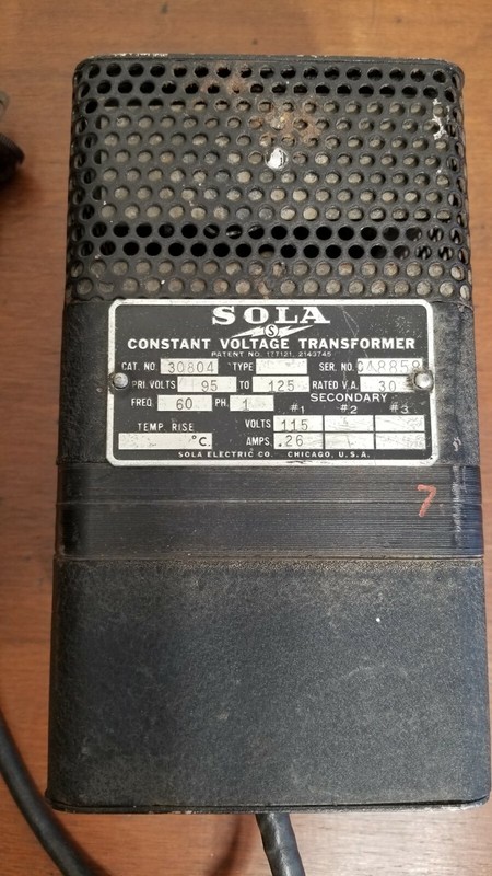 Sola Electric USA Constant Voltage Transformer 95V to125V Out V.A. 30 C48858 gallery