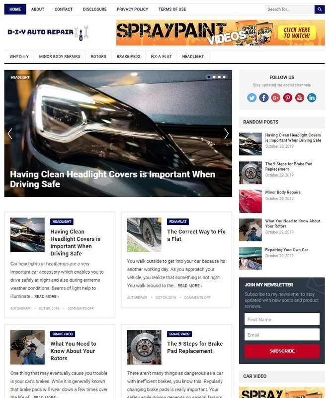DFY AUTO REPAIR WORDPRESS THEME+FREE SETUP PRE-DESIGNED BANNERS AND ADS