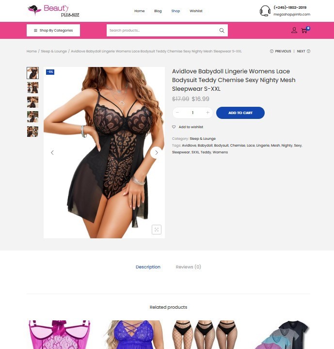 Plus Size Women's Clothing Store, The Best Amazon Affiliate Website + Free Host gallery