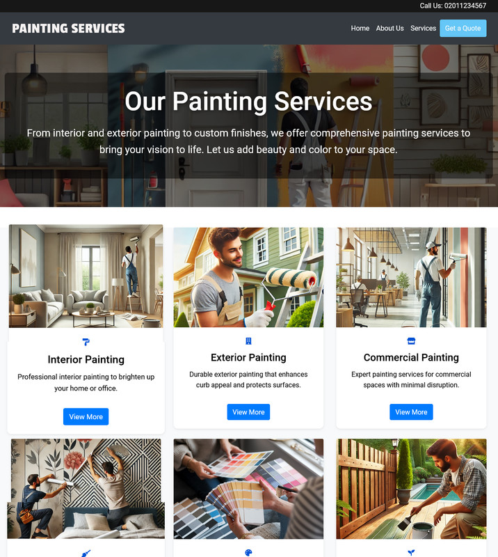 Painting Services Business Website | Ready-to-Use Professional Platform gallery