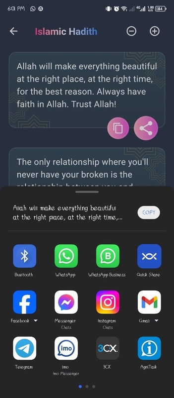 Noor Quotes Flutter App | AdMob Ads + Firebase Backend | Push Notifications gallery