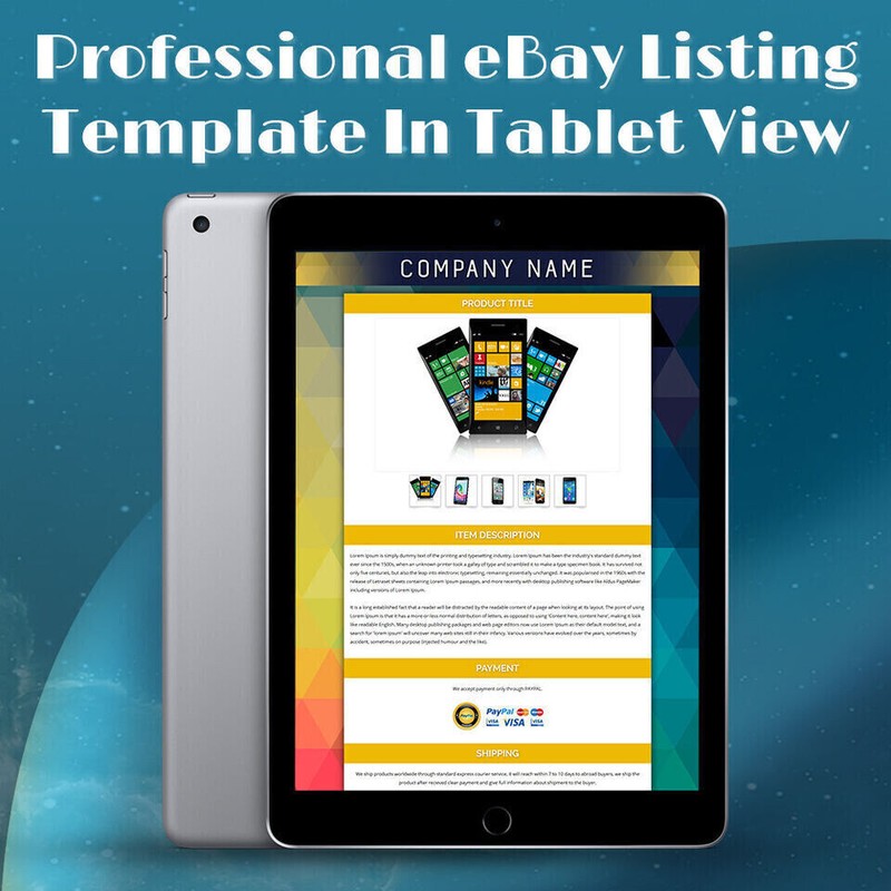 Ebay Template Listing Professional Auction design Responsive mobile HTML 2025 gallery