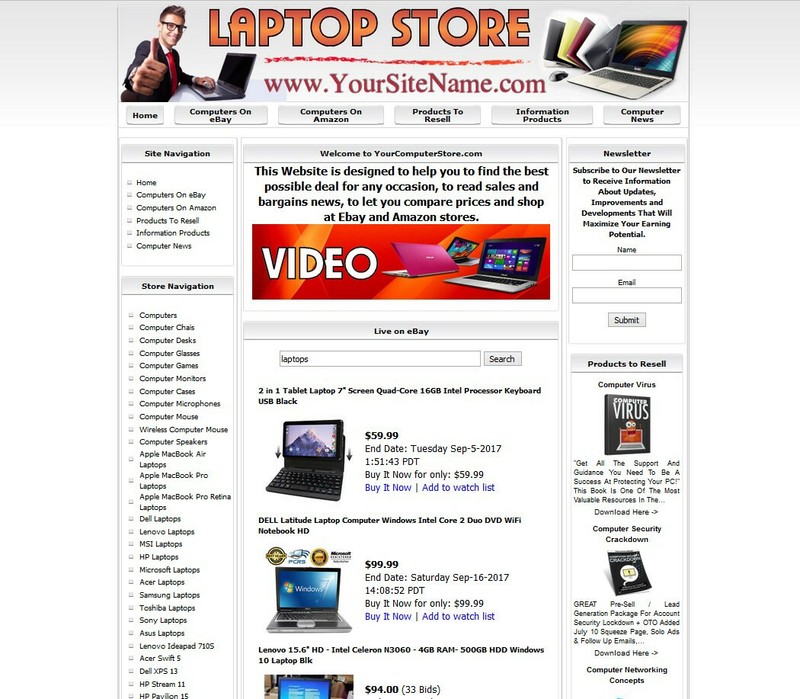Fully Stocked Computer Make Money Affiliate Online Business Website For Sale! gallery