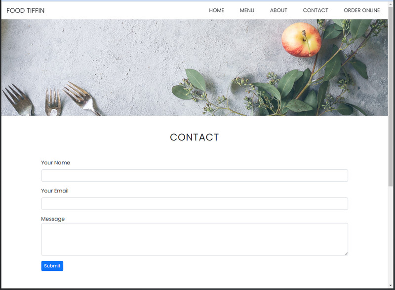 Food Tiffin HTML Bootstrap Responsive Template gallery