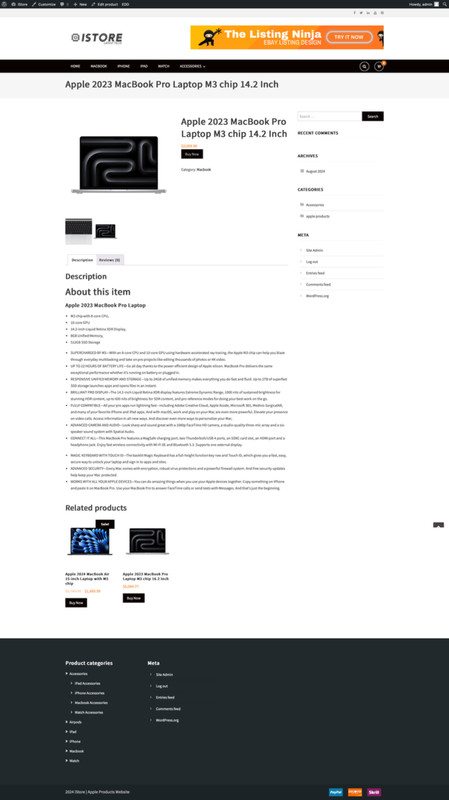 🥇 Apple Products Amazon Affiliate Store Business Website MacBook, iPhone & iPad gallery