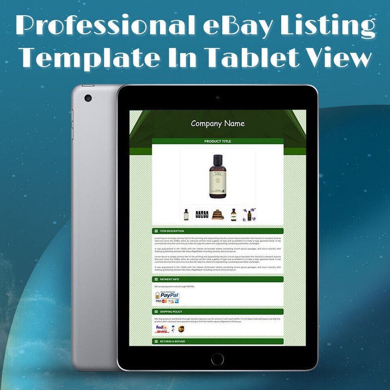eBay Templates Mobile Responsive eBay Listing Auction Template 2019 Compatible gallery