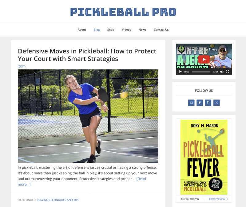 [NEW DESIGN] * Pickleball Website * Premade Website Affiliate Blog AUTO CONTENT