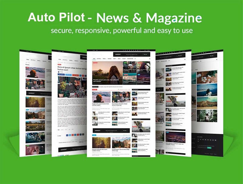 AutoPilot Website | News Magazine – Adsense Ready – Admin Control | PHP Script