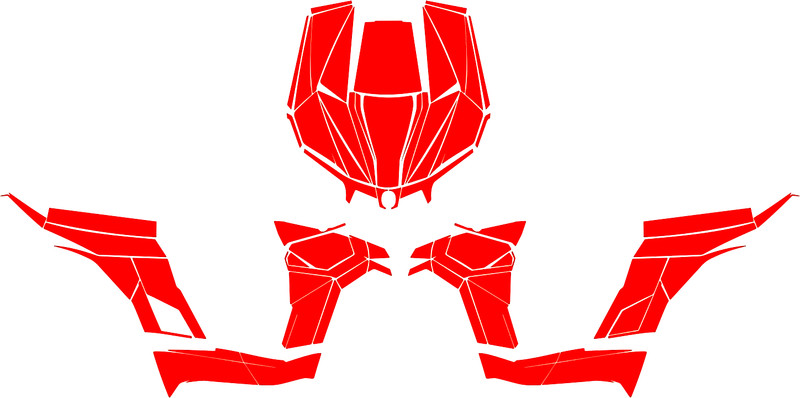 CAN AM Maverick 1000R X DS XDS XMR 1000 TURBO 2015 vector template escala 1:1