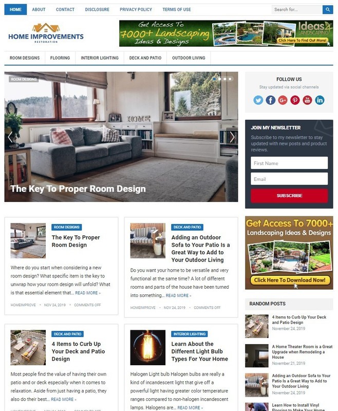 DFY HOME IMPROVEMENT WORDPRESS THEME+FREE SETUP PRE-DESIGNED BANNERS AND ADS