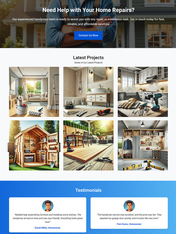 Handyman Website Business For Sale - A Ready-to-Use Professional Solution gallery