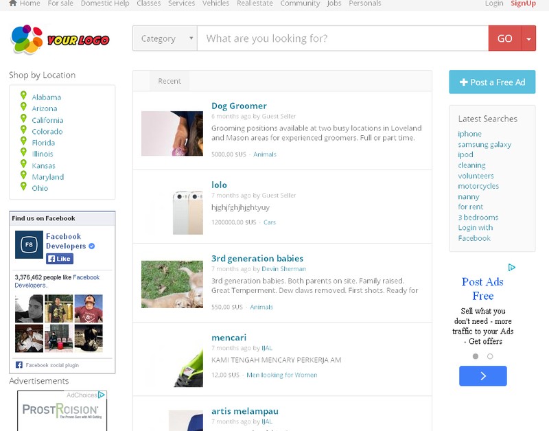 Local Classified Ads Website – Free Install + Hosting