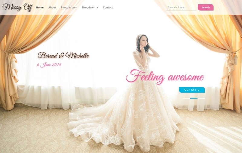 Wedding Responsive Website, Elegant Wedding Website, Custom Web design gallery