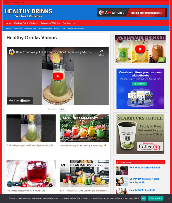 HEALTHY DRINKS Website Business For Sale - Work From Home Business Opportunity gallery