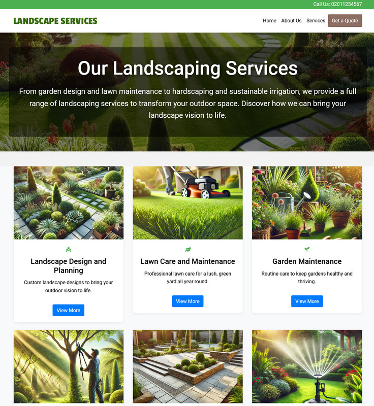 Landscaping Services Business Website | Ready-to-Use Professional Platform gallery