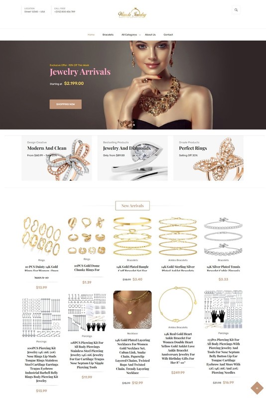 Jewelry Amazon, Aliexpress Affiliate Dropship Website For Sale + Free Hosting