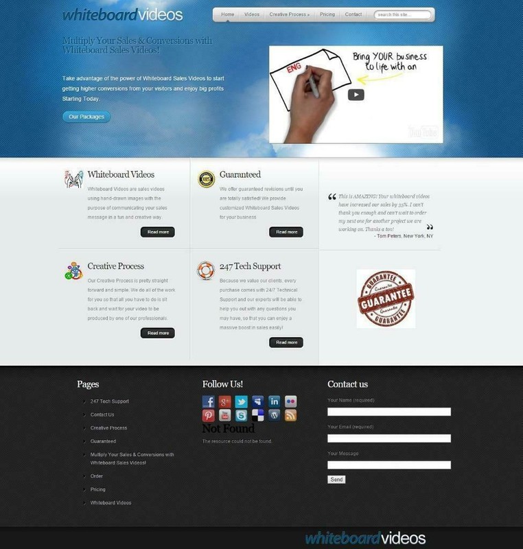 Turnkey White board Video Business Website – Free Hosting+Installation