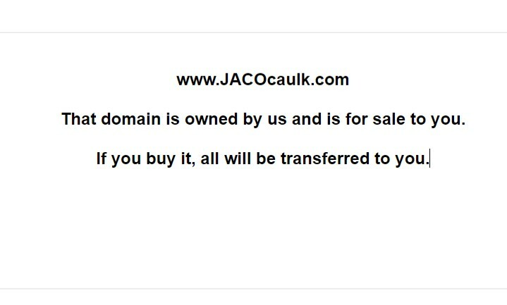 Website For Sale: www.JACOcaulk.com, domain for sale