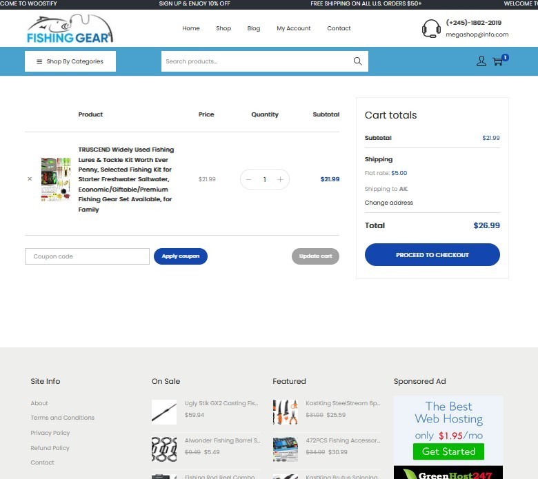 Fishing Tackle Store - Affiliate / Drop Shipping Website + eCommerce gallery