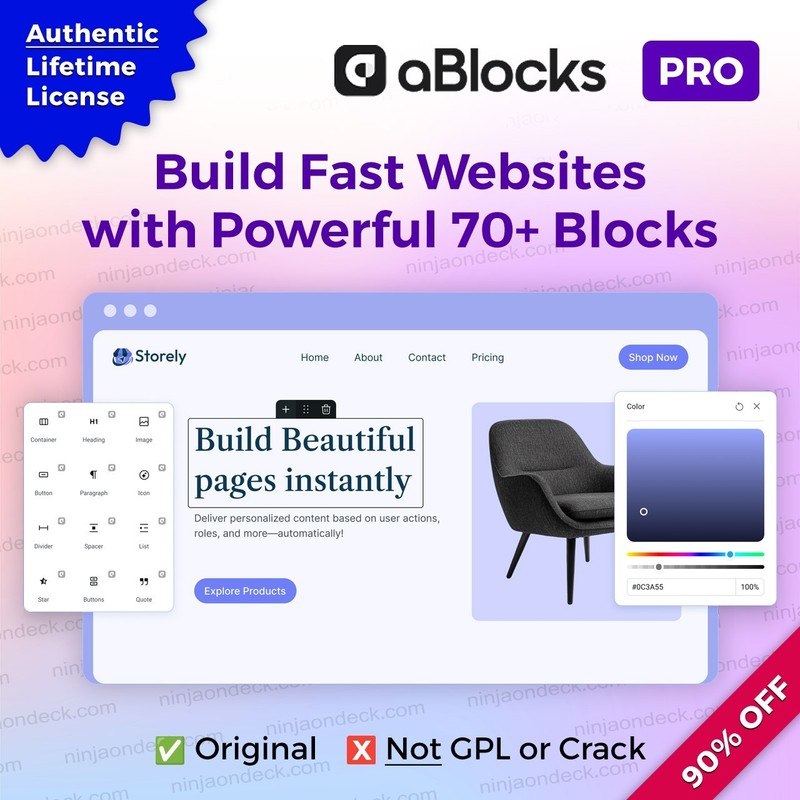 🥷 aBlocks Pro Official License ‒ Lifetime / 1-Year