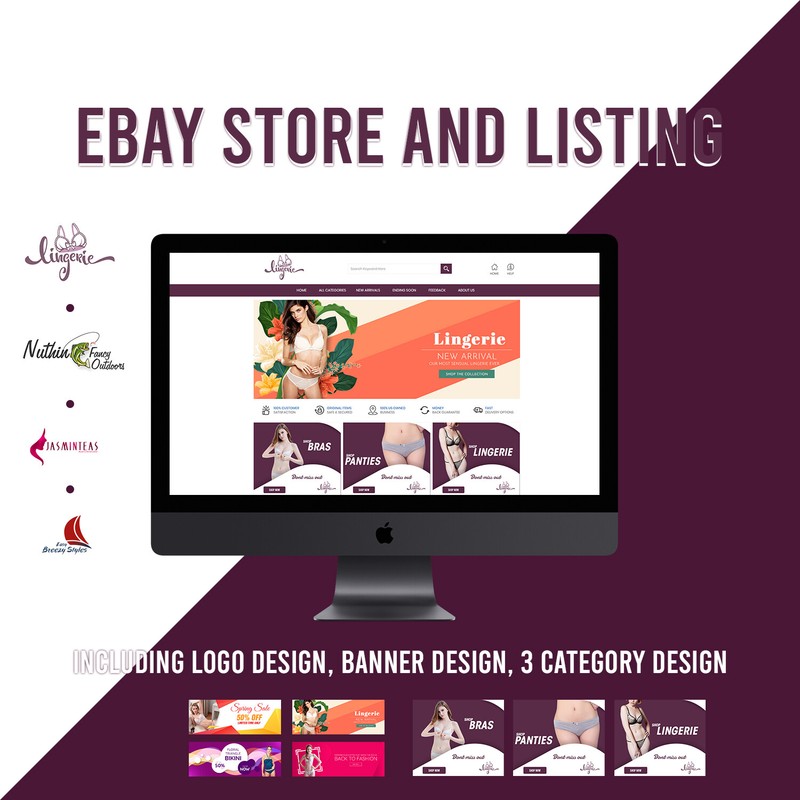 eBay Store Design Template Shop Custom Mobile Responsive, NEW DESIGN, FREE LOGO