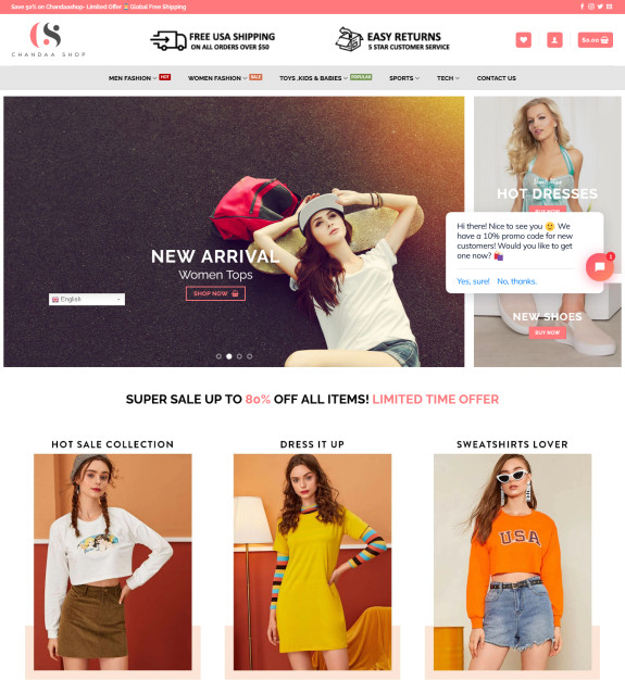 Premium E-commerce Website | Dropshipping Business | Unique Design Online Store gallery