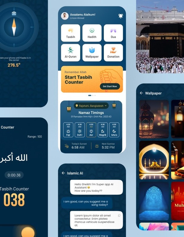 Barakah Complete Islamic Flutter App | Quran, Prayer, Qibla, AI Chat & More gallery