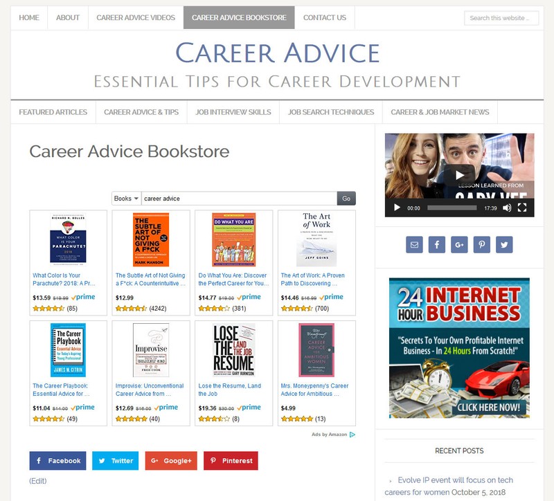 * CAREER & JOB ADVICE * blog website business for sale w/ AUTO CONTENT UPDATES gallery
