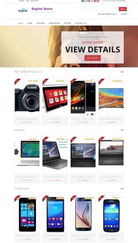 Electronics Store – Affiliate Website + Shopping Cart