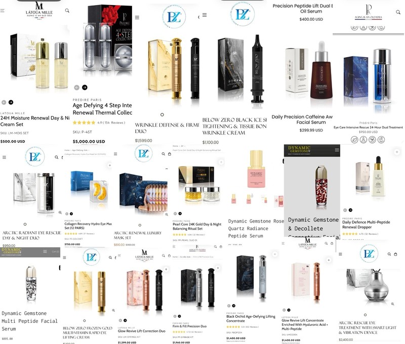 Dynamic Gemstone Skincare Products Website for Sale – Online Storefront