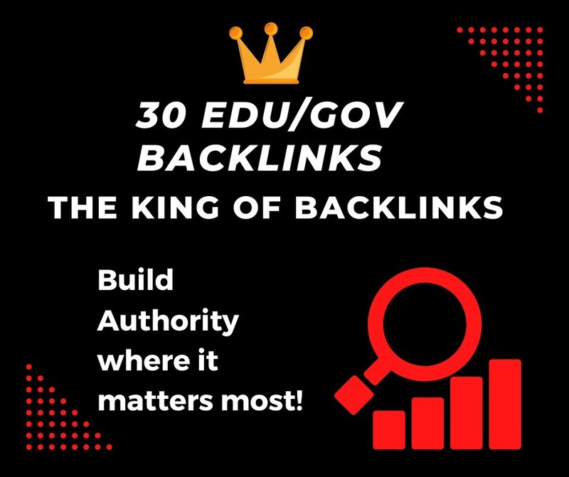 30 EDU/GOV Backlinks – King of all backlinks