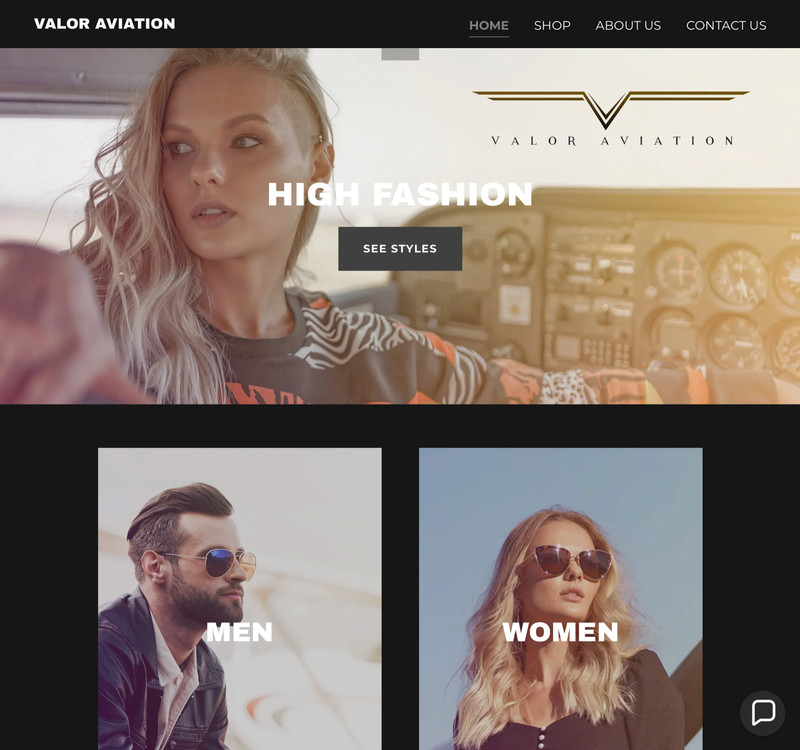 Valor Aviation domain name and website flying pilot clothing brand for sale