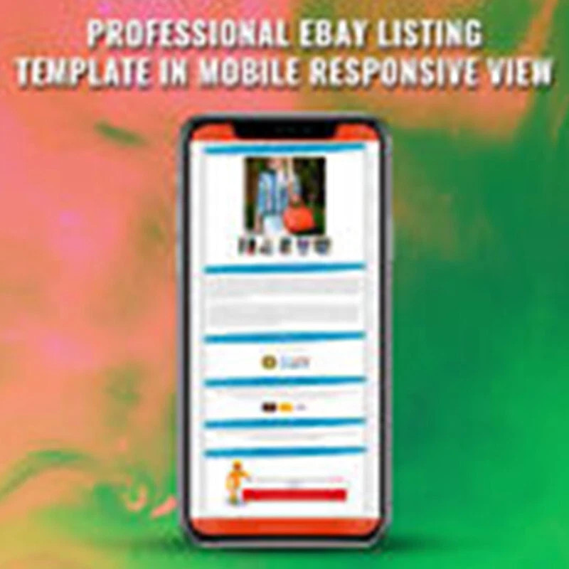 Mobile Responsive eBay Listing Template Auction Gallery Html for Fashion gallery