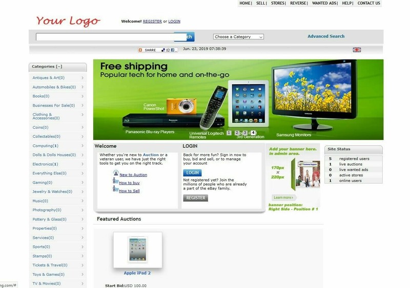 Auction Website for SALE – Free Install + Hosting with SSL