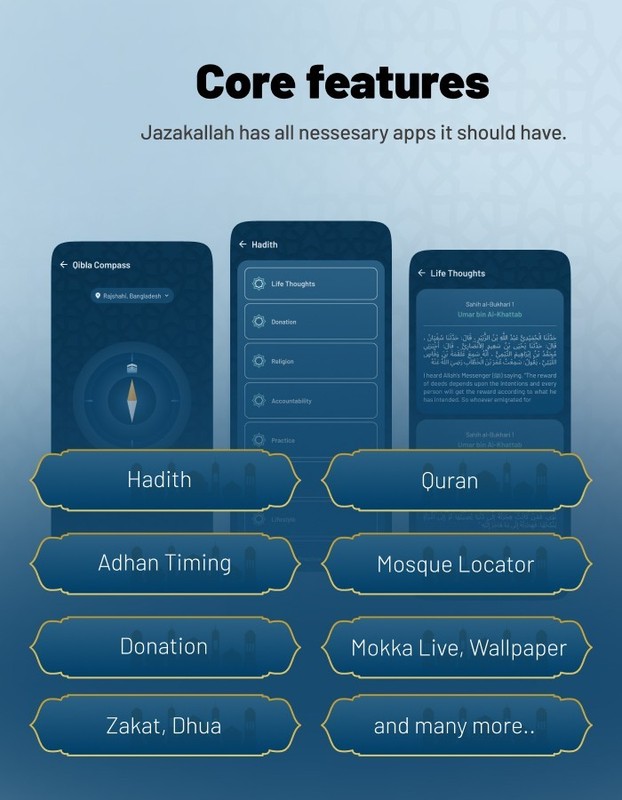 Barakah Complete Islamic Flutter App | Quran, Prayer, Qibla, AI Chat & More gallery