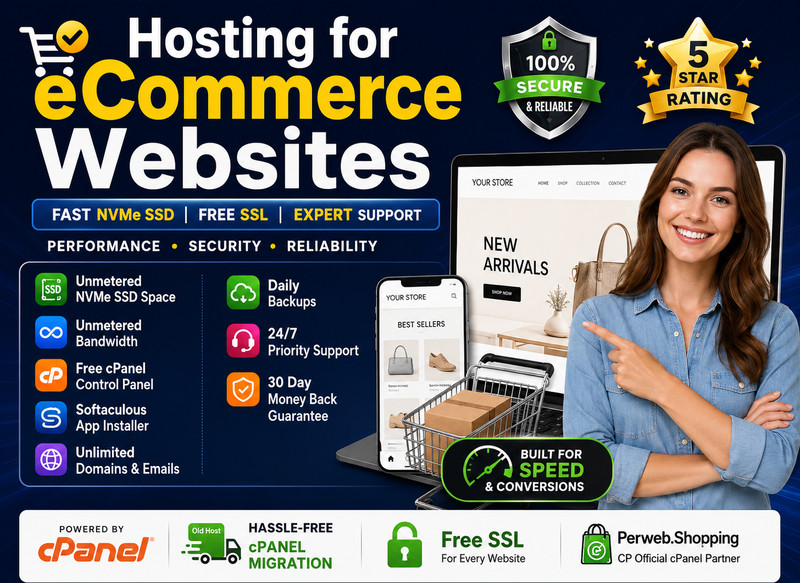 Hosting for eCommerce Websites – 🛒Unlimited Fast SSD, Free SSL | Just $14.99/Yr