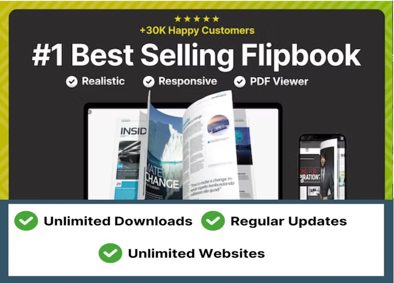 Real 3D FlipBook 4.8.2 PDF Viewer WordPress Plugin Latest Unlimited Sites GPL