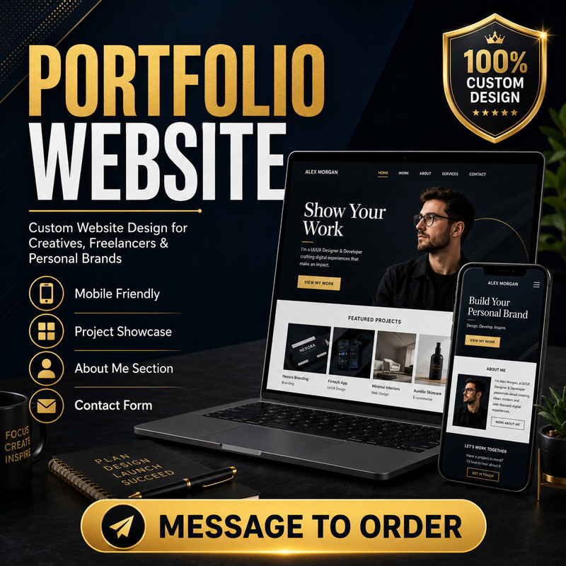 Custom Portfolio Website Design | Personal Brand Freelancer Website Service gallery