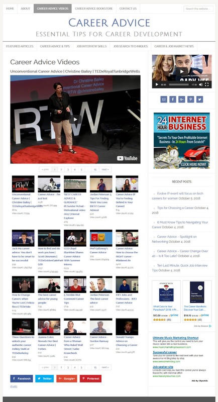 * CAREER & JOB ADVICE * blog website business for sale w/ AUTO CONTENT UPDATES gallery