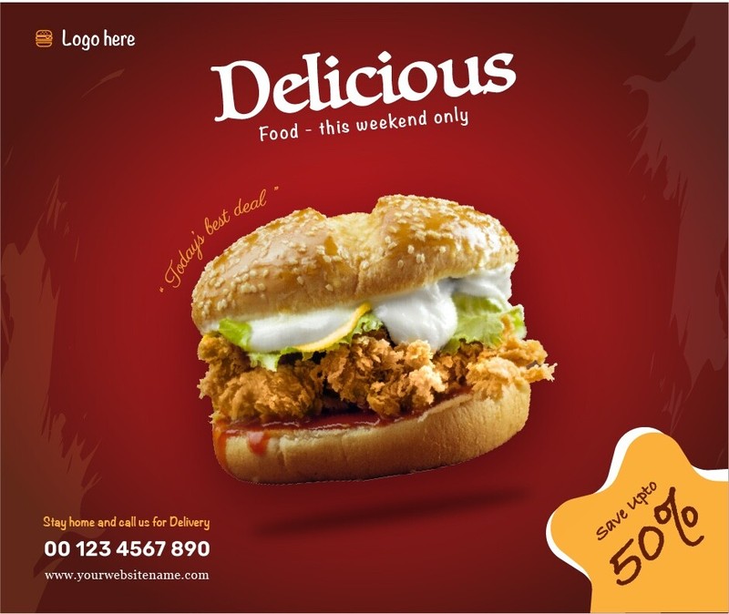 Delicious Food Social Media Marketing Templates gallery